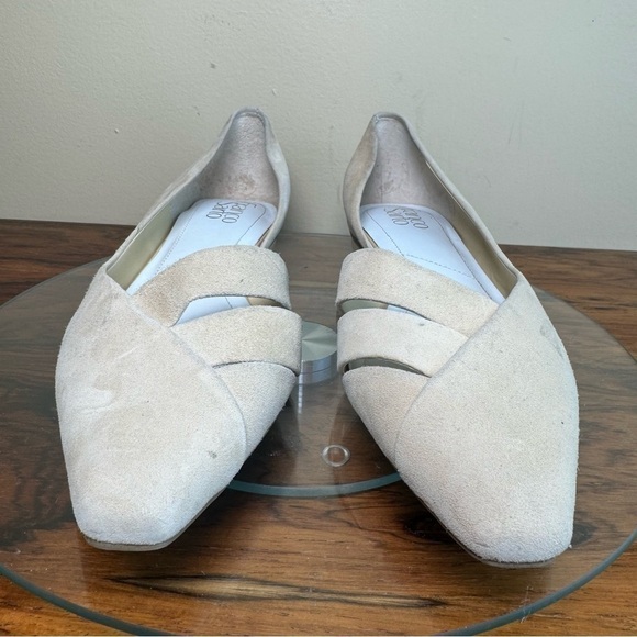 Franco Sarto Braela Almond Toe d'Orsay Flat in sand suede - Picture 6 of 16